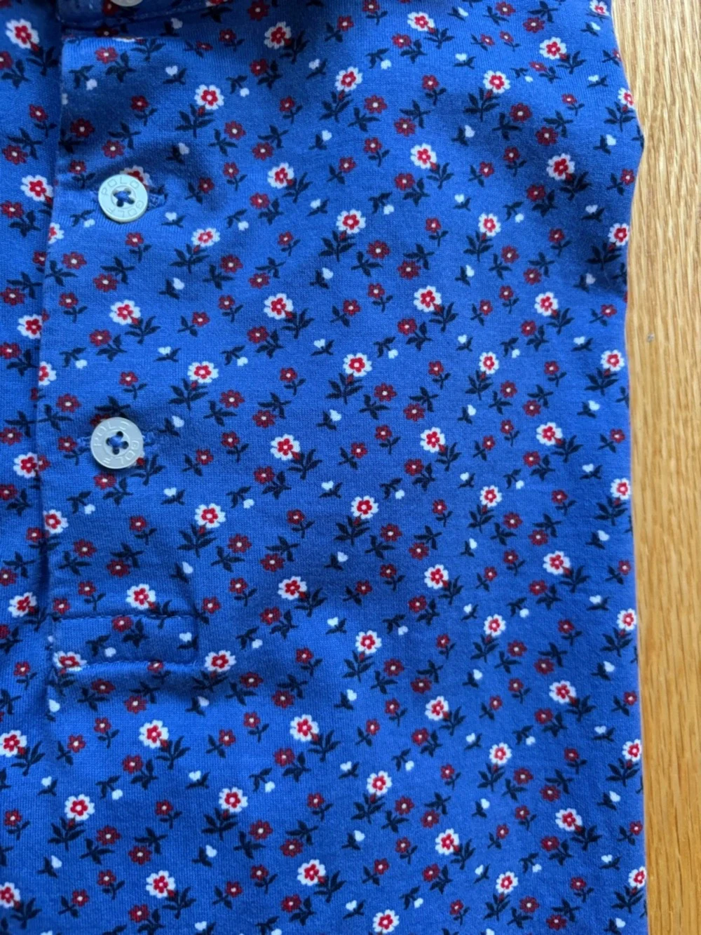 Polo Ralph Lauren Golf Men’s Short Sleeve Polo Shirt Pima Cotton XL Blue Floral